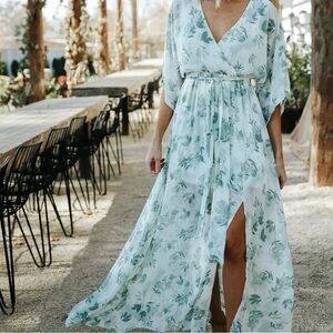 Baltic Born NWT Kia Kimono V-Neck Flowy Maxi Dress, Size M